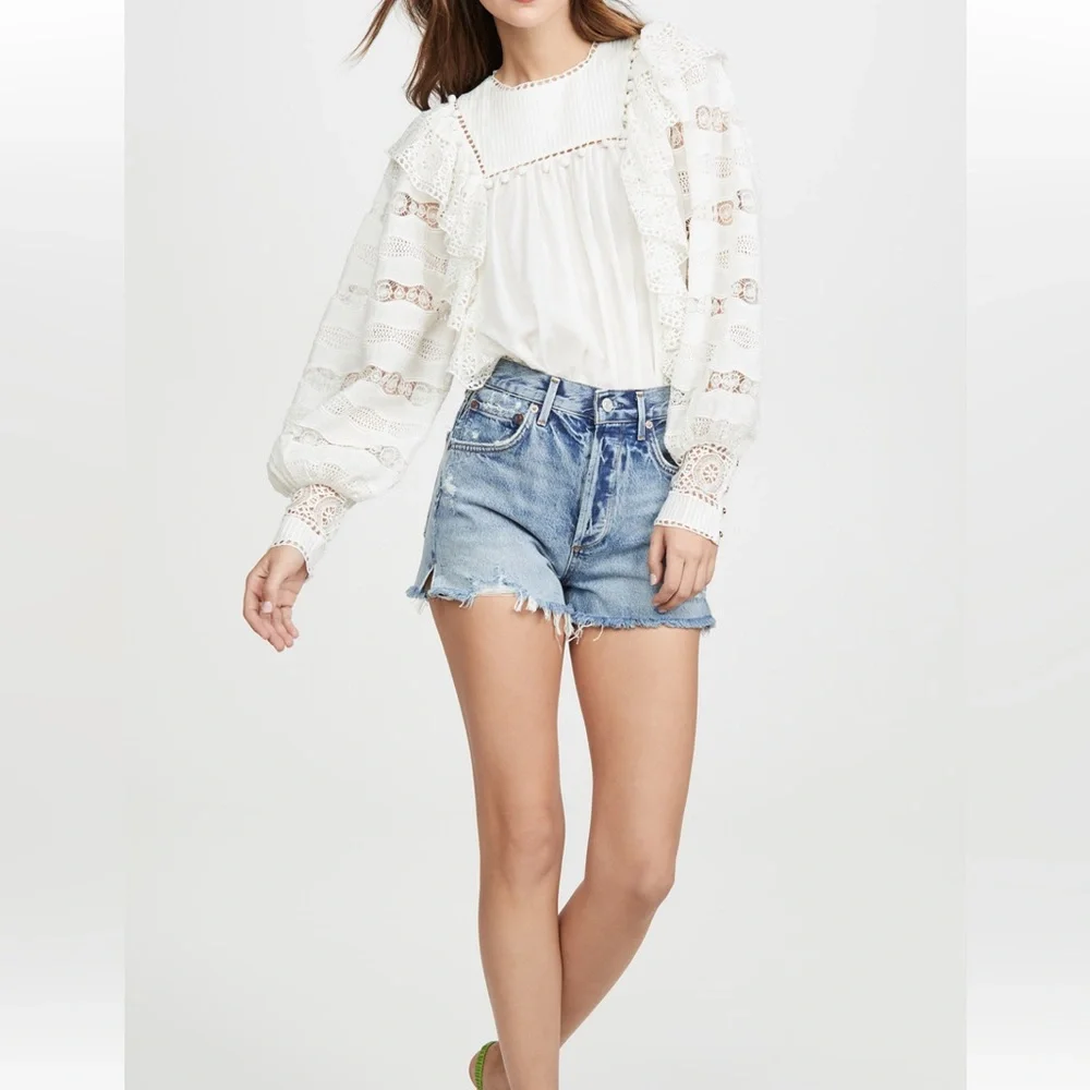Agolde Jaden Shorts in Surreal Wash Sz 27 - Picture 4 of 6